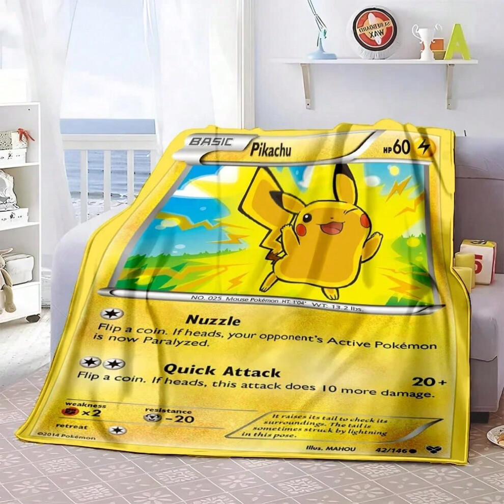 (7, 100X150CM) Pokemon Anime Card Blanket Cute Flannel Fluffy Throw Camping Blankets for Children Sofa Throw Thin Picnic Blanket Fashion Gifts-image-OPC-PJCZJX2-NEW