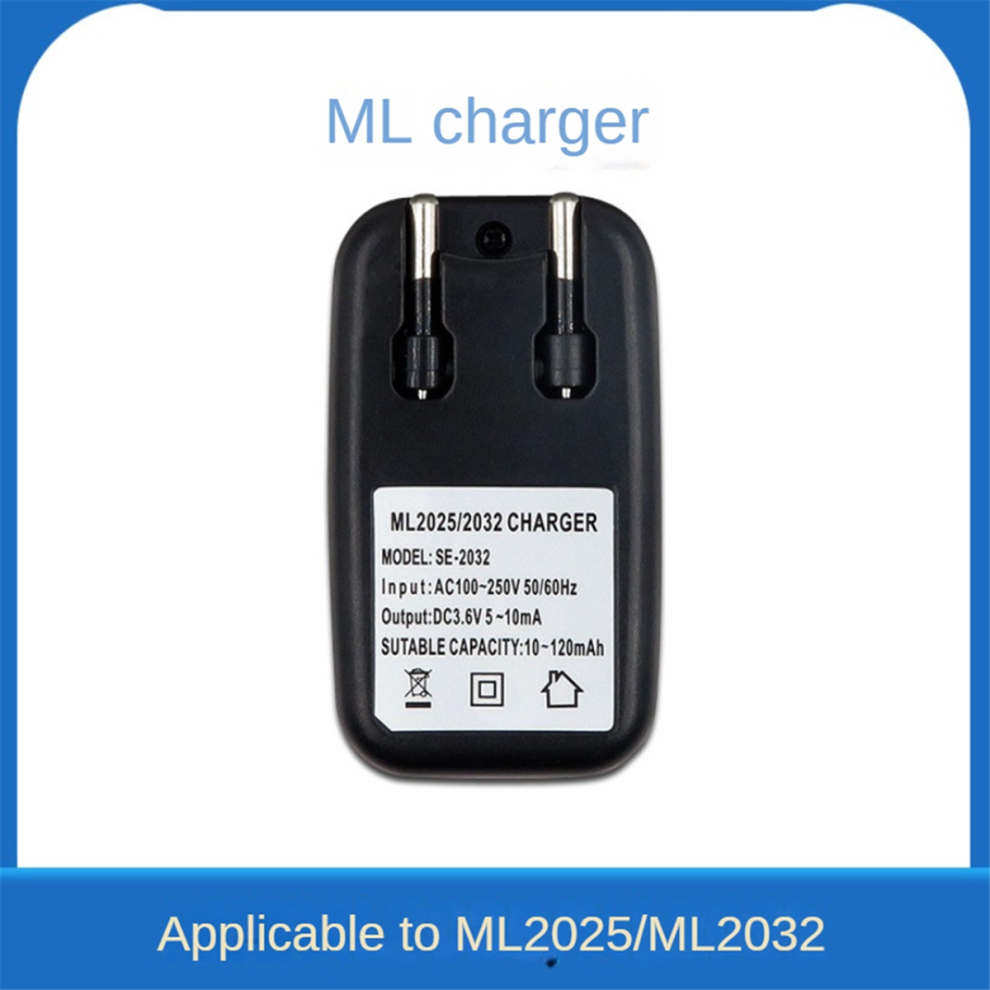 3.6V Battery Charger Lithium 2032 2025 For Ml2032 Ml2025 Eu Plug 4713779665986