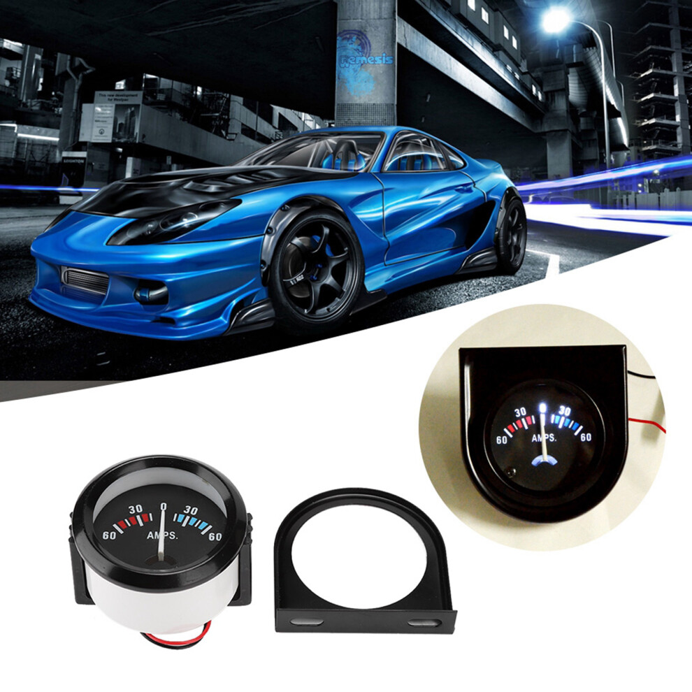 2 Inch 52Mm Car Ammeter Voltmeter 60-0-60A Gauge With Night Backlight 7631334555718