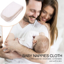 Breathable Cotton Nappies for Babies 10 Reusable Washable Inserts for Newborns