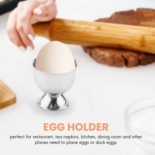 Egg Cup Tray Stainless Steel Boiled Egg Cup Holder Can Glasses 6 Sets 1