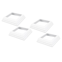 4 piezas de falda de vinilo para poste, tipo split, 4x4in/5.9in