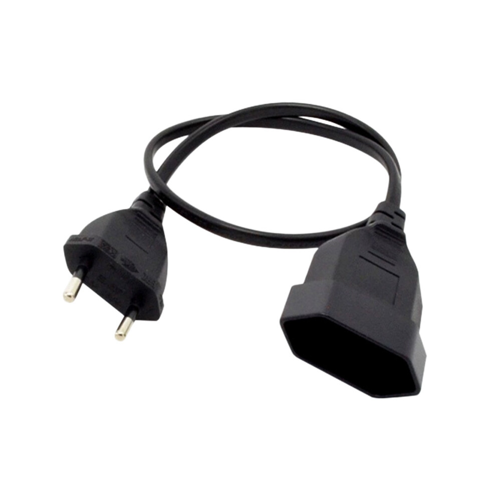European 2Prong Male To Female Power Extension Cord,(0.5M) 4713779654683