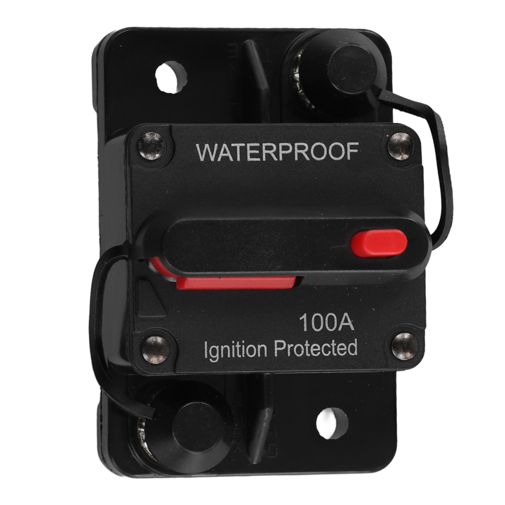 Waterproof Circuit Breaker,With Manual Reset,12V-48V Dc,100A,For Car 4713779654478