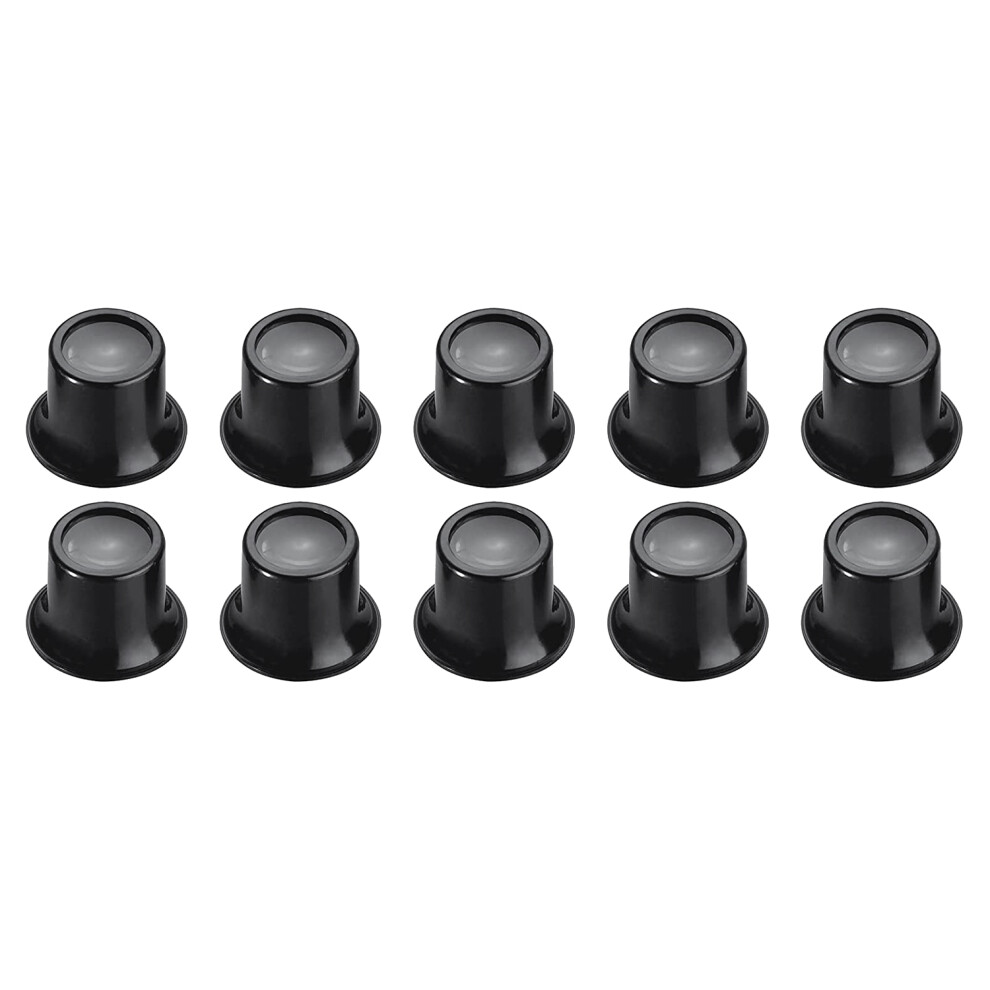 10Pcs 10X Jeweler's Loupe Magnifier for Watch Repair, Coins