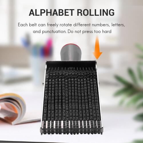 16 Digits Roller Stamp English Alphabet Rolling Wheel Stamp 2