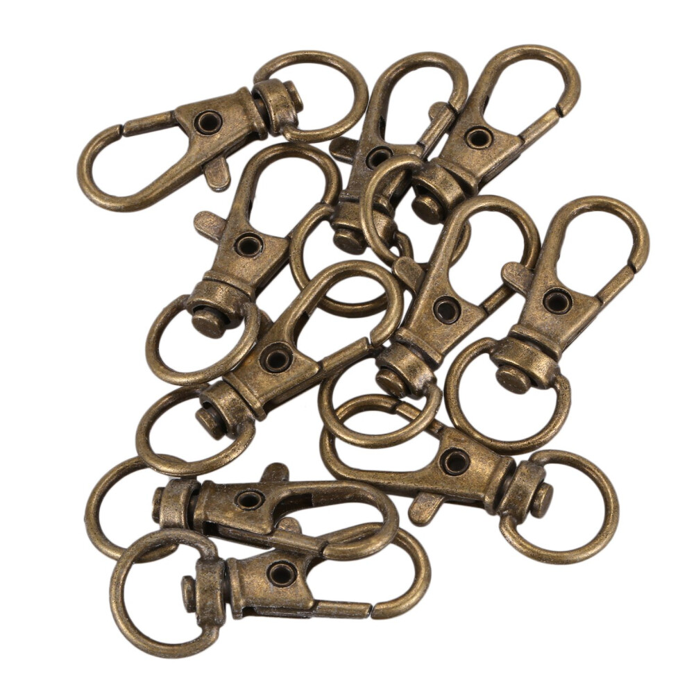 10Pcs Metal Clasp Swivel Trigger Clips Snap Hooks Copper 4713779681788