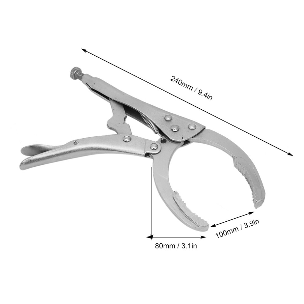 Automotive Oil Filter Pliers 240mm Alloy Steel Locking Grip Wrench