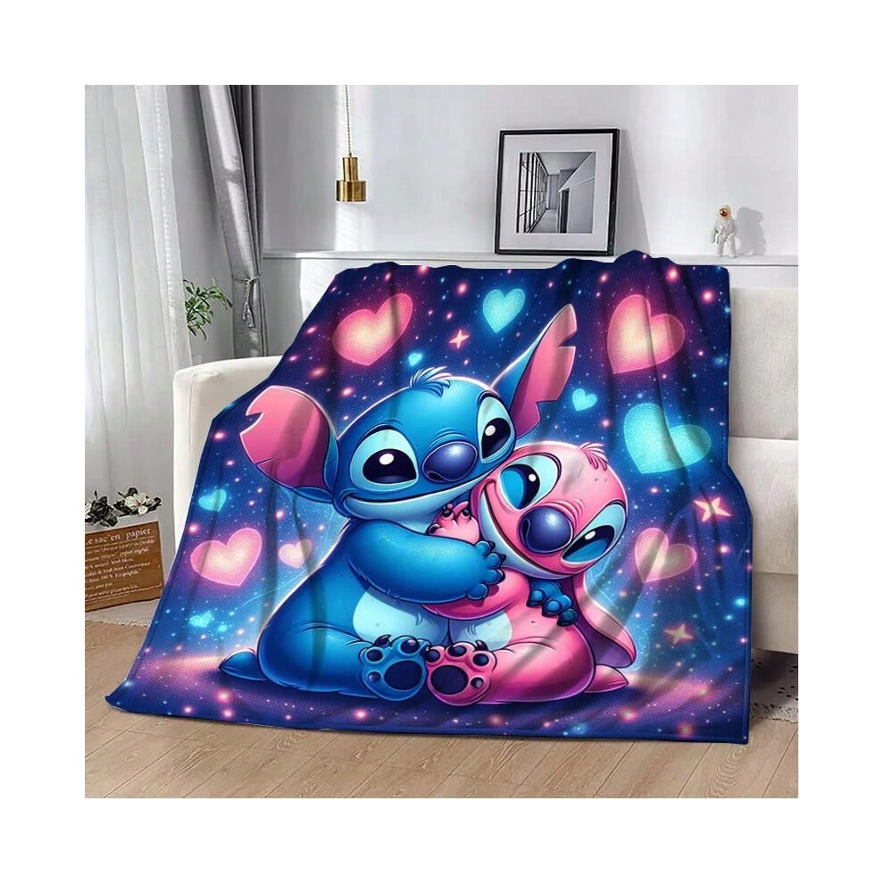 (3, 150x220cm(59x86in)) 3D Printing Disney Stitch Cute Cartoon Blanket Fluffy Children and Adults Sofa Plush Bedspread Throw Lunch Blanket for Sofa Be-image-OPC-PJCZQXN-NEW