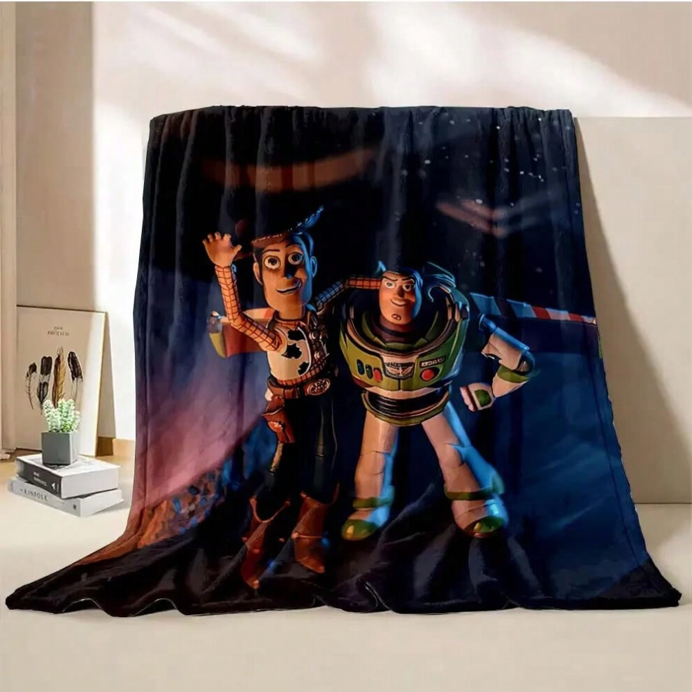 (Style B, 150X200CM) Toy Story Cartoon Blanket Warm Soft Fluffy Throw King Size Luxury Throw Kid Adult Sofa Bed Blanket Cover Travel Throw Gift-image-OPC-PJCZRCW-NEW