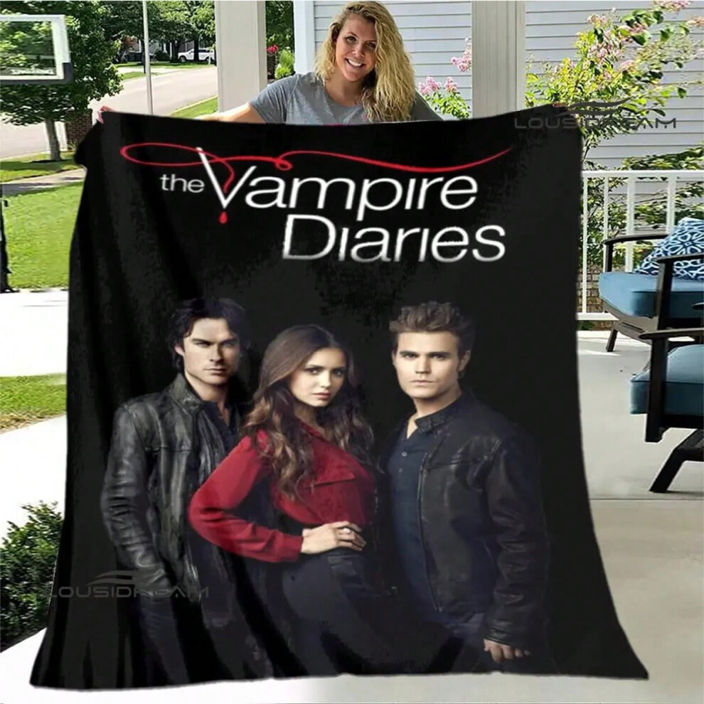 (24, 130x150cm) The Vampire Diaries Damon salvatore blankets warm flannel blankets picnic blanket home travel blanket bed linings birthday gift-image-OPC-PJCZSRR-NEW