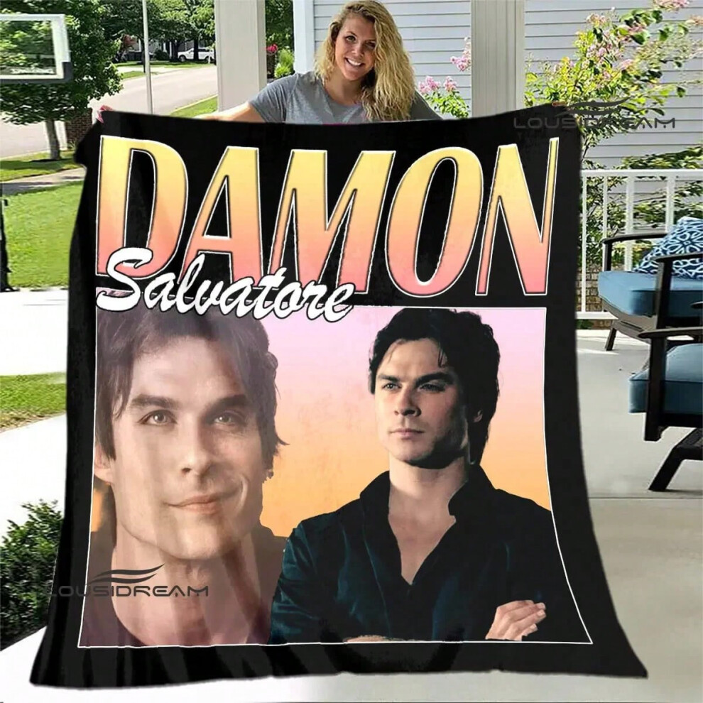 (31, 75x90cm) The Vampire Diaries Damon salvatore blankets warm flannel blankets picnic blanket home travel blanket bed linings birthday gift-image-OPC-PJCZSS6-NEW