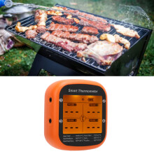 Sonda de temperatura para carne, inalámbrica Bluetooth, ABS y acero inoxidable