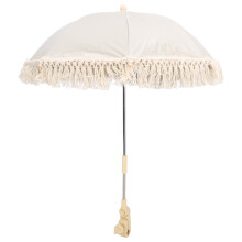 Baby-Kinderwagen-Sonnenblende Beige UV-Blockierende Sonnenschirm Verstellbar Mit Klemmhalter