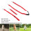 Correas ajustables de nylon rojo para el vientre, pack de 3 con bucle 4