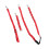 Correas ajustables de nylon rojo para el vientre, pack de 3 con bucle 12