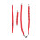 Correas ajustables de nylon rojo para el vientre, pack de 3 con bucle 7