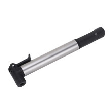 Petite pompe à vélo HP à montage sur cadre – argent et blanc