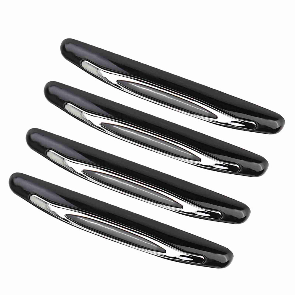 4Pcs Car Door Edge Guards Bumper Cover Strip Anti Scratch Protection Set Black 4901334569545