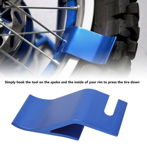 Attrezzo blu in alluminio per pneumatici da moto 2