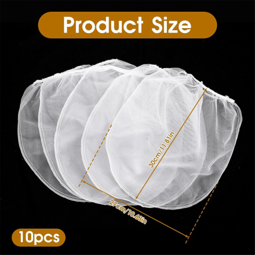 10 Pcs Paint Strainer Bag, 1 Gallon Paint Filter with Drawstring 1