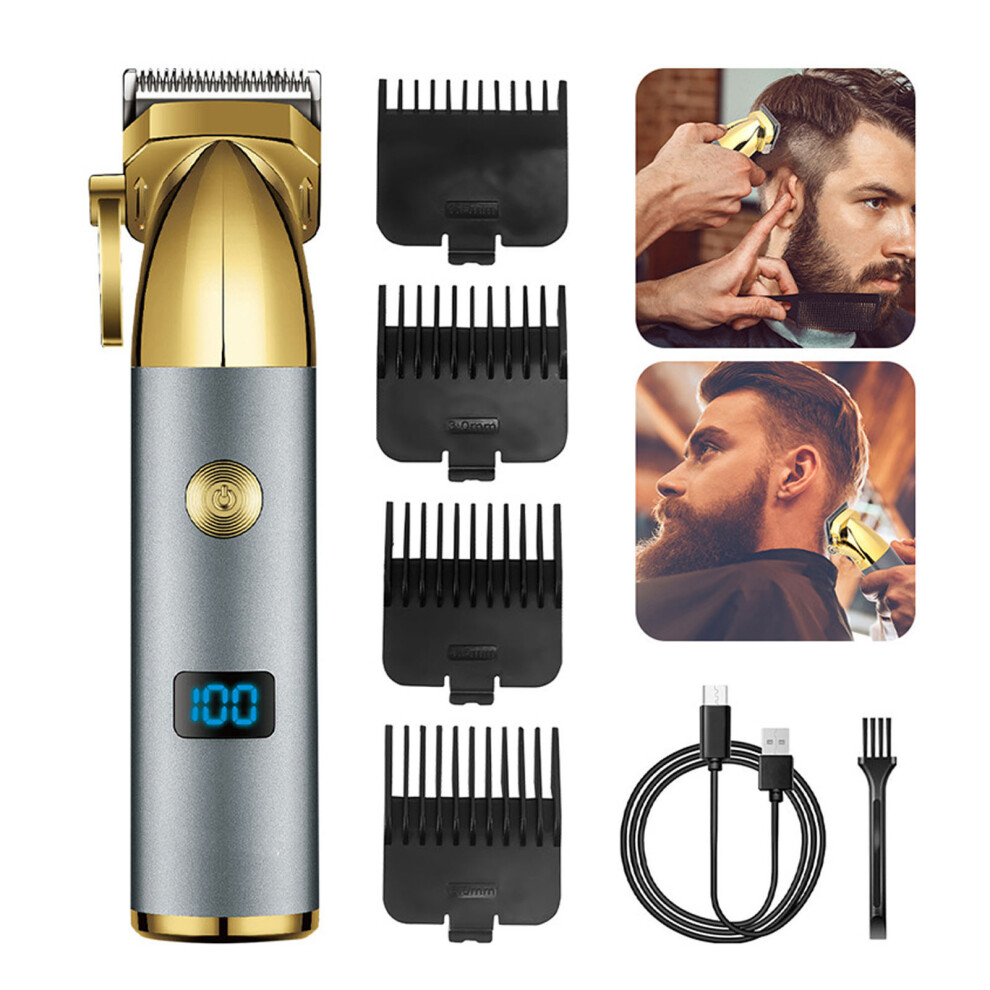 Portable USB Rechargeable Electric Barber Clipper with 1200mAh Alloy Blade