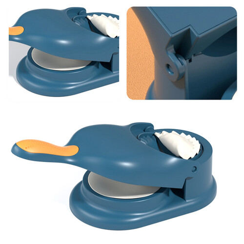 Portable Blue Dumpling Maker - Compact Design for Easy Storage