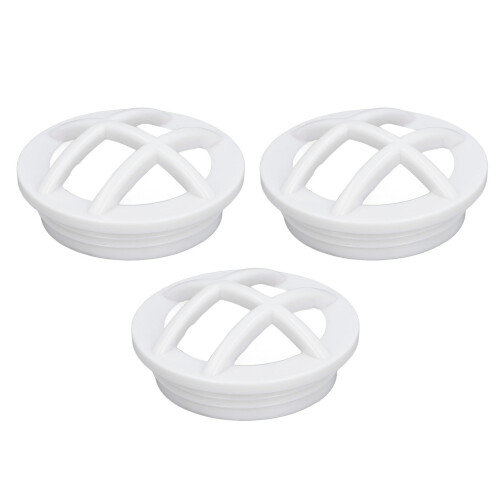 3 pezzi SP1026 G1-1/2 Grata di ingresso in ABS bianca 1