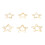 Golden Star Shape Paper Clips 100pcs Small 10