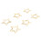 Golden Star Shape Paper Clips 100pcs Small 15