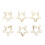 Golden Star Shape Paper Clips 100pcs Small 12