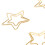 Golden Star Shape Paper Clips 100pcs Small 7