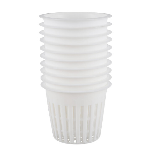 10pcs 3 inch Mesh Pot Net Planting Basket Hydroponic white
