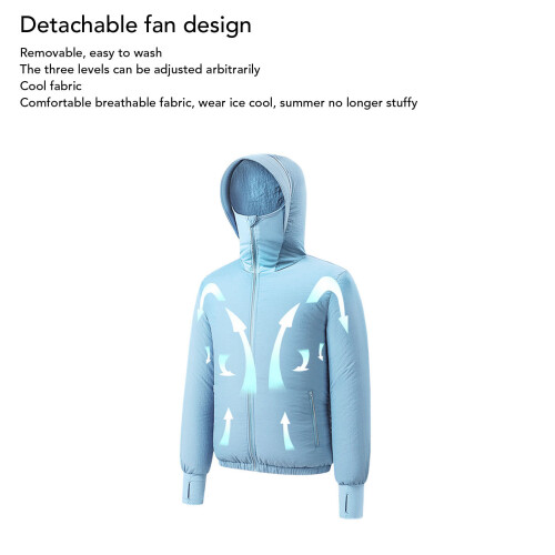Women's Air Conditioned Cooling Jacket XL 3 Blade Wind 3-Level USB Powered 2