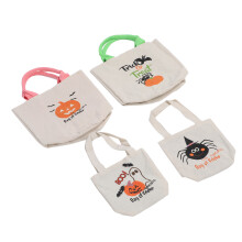 4-teiliges Trick-or-Treat Canvas-Tote-Bag-Set für Partys