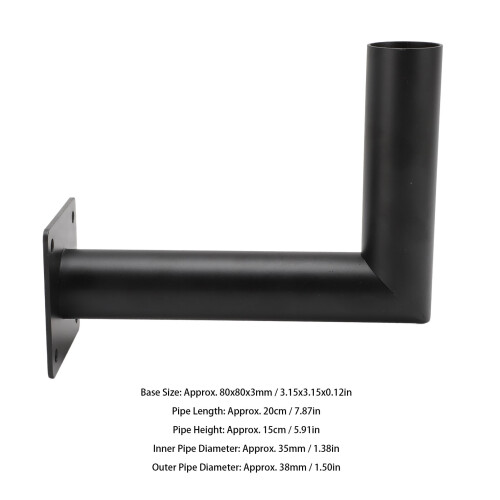 Kit de montage V2 inox noir 80x80x3mm base 1