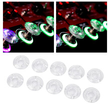 10 pièces capuchon supérieur transparent en ABS pour footswitch, 25 mm, Ø intérieur 10 mm