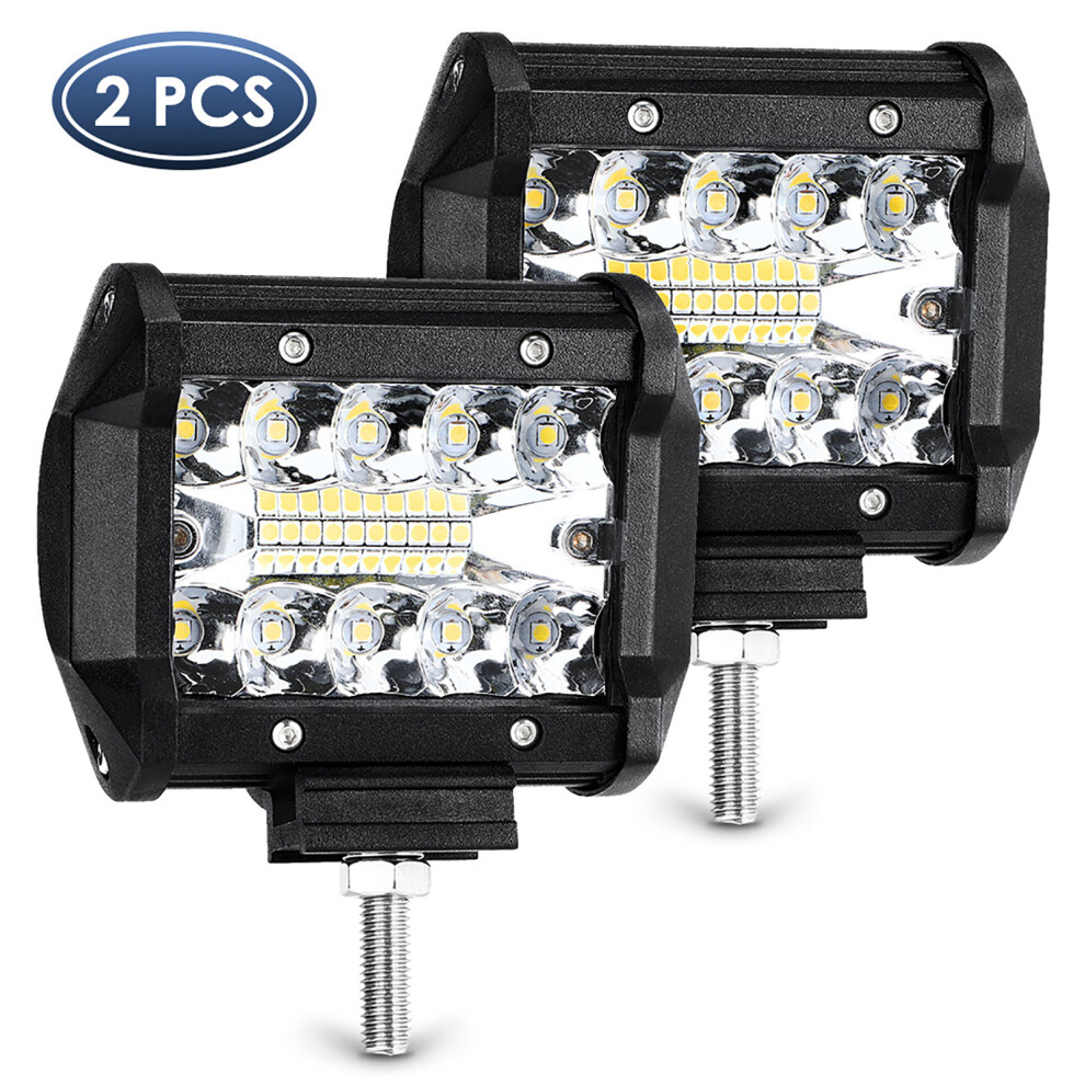 2Pcs Aluminum Ip68 6000K 7200Lm Car Fog & Working S 12V Light/White 9361334579350