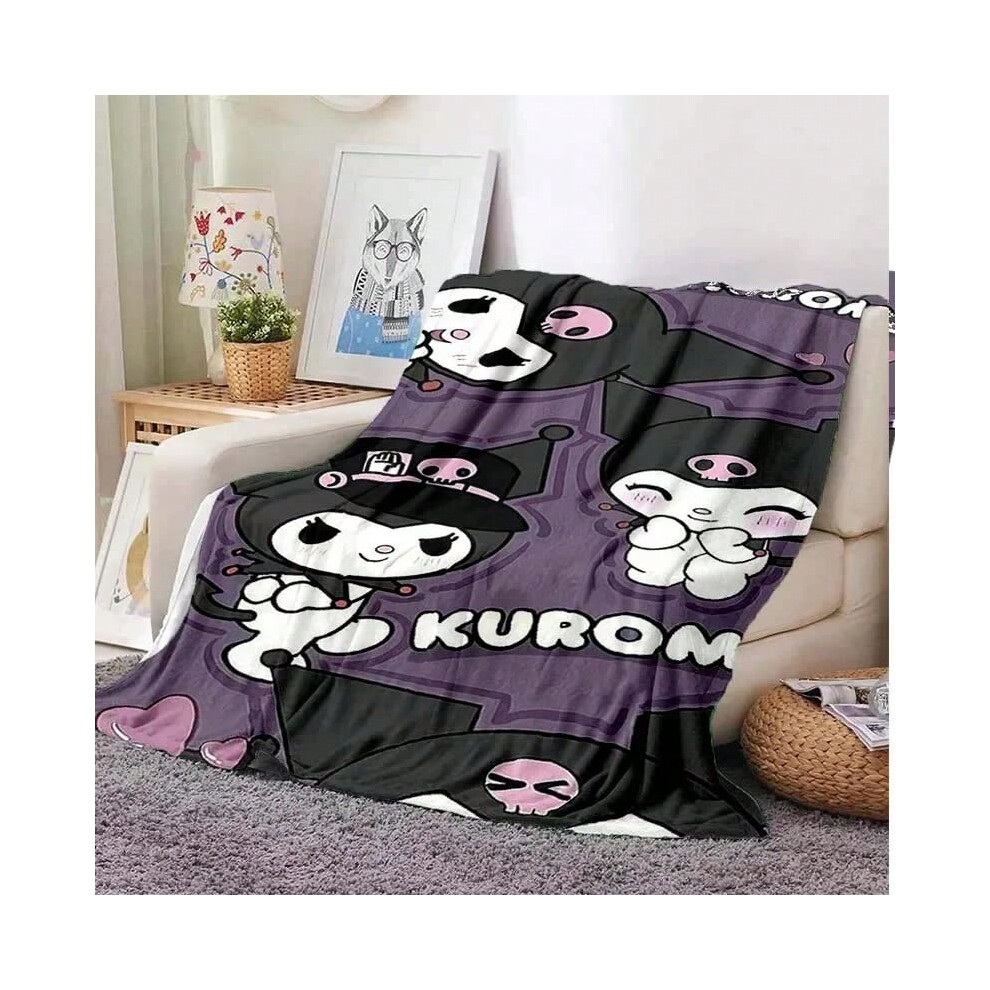 (Style M, 150X220CM) Hellor Kitty Kuromi Printed Blanket Kids Adult Blanket Soft and Warm Bedding for Bed Sofa Outdoor Travel Cover Blanket-image-OPC-PJD2FTN-NEW