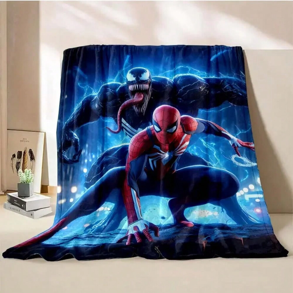 (Style C, 100X150CM) Marvel Blanket Spider Man Printed Throw Soft Fluffy Throw King Size 4 Season Blanket Kid  Adult Sofa Bed Blanket Cover Throw-image-OPC-PJD2G59-NEW