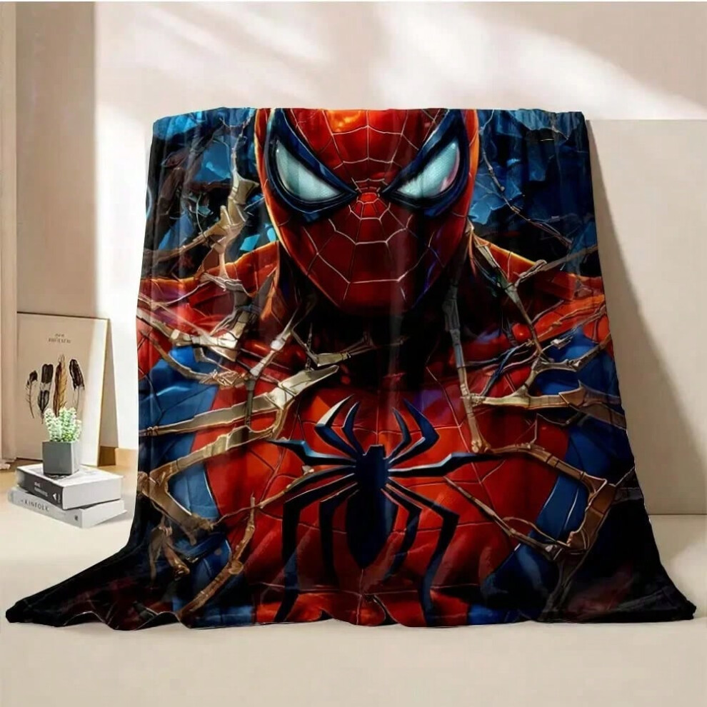 (Style N, 100X150CM) Marvel Blanket Spider Man Printed Throw Soft Fluffy Throw King Size 4 Season Blanket Kid  Adult Sofa Bed Blanket Cover Throw-image-OPC-PJD2G6K-NEW