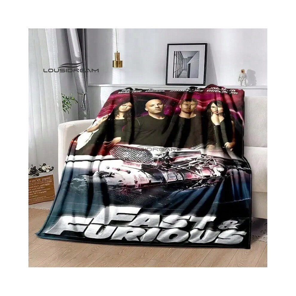 (13, 100cmx130cm) Movie Fast & Furious Flannel Blanket Racing Car Home Decoration Fluffy blanket  Bedroom Bed Sofa Travel Camping thermal blanke-image-OPC-PJD2GF2-NEW