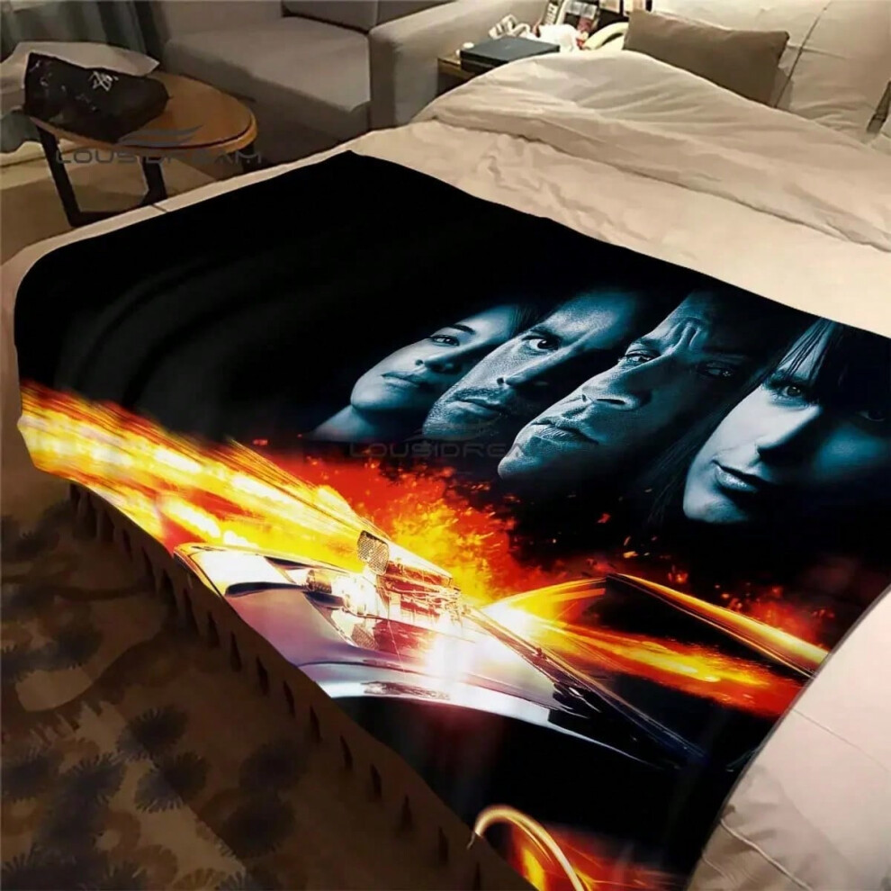 (23, 130cmx150cm) Movie Fast & Furious Flannel Blanket Racing Car Home Decoration Fluffy blanket  Bedroom Bed Sofa Travel Camping thermal blanke-image-OPC-PJD2GGB-NEW