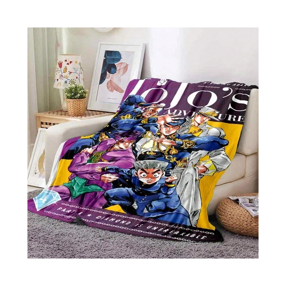 (11, 150x220CM-60x88inch) Jojo Anime Soft Plush Sofa Bed Throwing Cartoon Picnic Thin Blankets Modern Flannel Blanket Cover Gedruckt Bettdecke Geschen-image-OPC-PJD2GTN-NEW