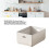 Boîte de rangement extensible blanche rectangulaire de grande taille 3