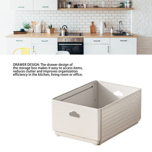 Boîte de rangement extensible blanche rectangulaire de grande taille 2