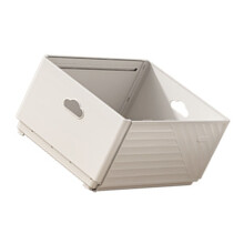 Boîte de rangement extensible blanche rectangulaire de grande taille