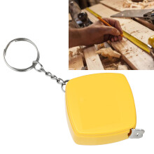 Mini porte-clés mètre ruban 1 m jaune 12,5 mm