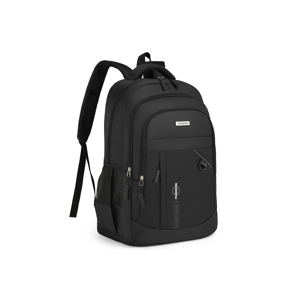 (Black) Unisex Backpack Oxford With 16In Laptop Compartment Breathable For Design School Black