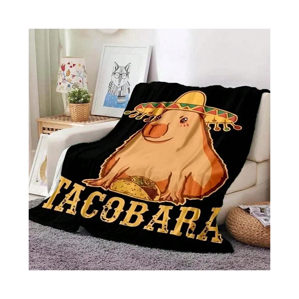 (9, 150x200CM60x80inch) Kawaii The Capybara Club Home Cartoon Printed Blanket Picnic Blanket Warm Flannel Soft and Comfortable Home Travel Birthday Gi-image-OPC-PJD2PYC-NEW